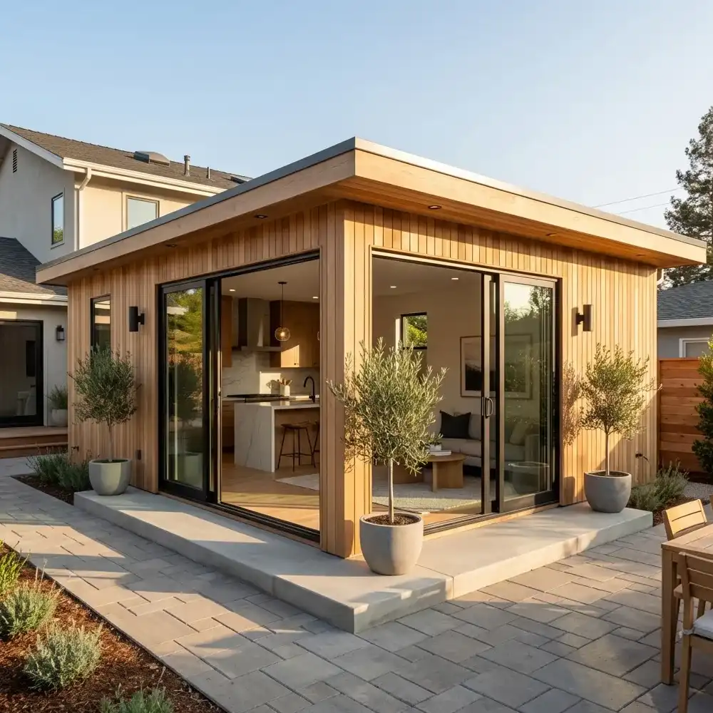 2-ADU-IMAGE-LOSANGELES modern backyard ADU with sliding glass doors and patio
